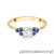 Pierścionek W451 Biały Szafir 0,60ct żółte złoto