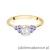 Pierścionek W451 Biały Szafir 0,60ct żółte złoto