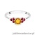 Pierścionek W451 Cytryn 0,50ct białe złoto