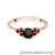 Pierścionek W451 Czarny Diament 0,50ct różowe złoto