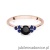 Pierścionek W451 Czarny Diament 0,50ct różowe złoto