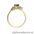 Pierścionek W451 Czarny Diament 0,50ct żółte złoto