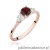 Pierścionek W451 Granat 0,60ct różowe złoto
