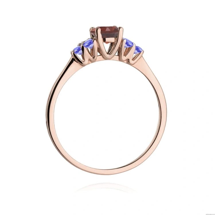 Pierścionek W451 Granat 0,60ct różowe złoto