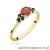 Pierścionek W451 Granat 0,60ct żółte złoto