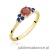 Pierścionek W451 Granat 0,60ct żółte złoto