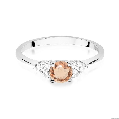 Pierścionek W451 Morganit 0,40ct białe złoto