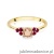 Pierścionek W451 Morganit 0,40ct żółte złoto