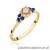 Pierścionek W451 Morganit 0,40ct żółte złoto