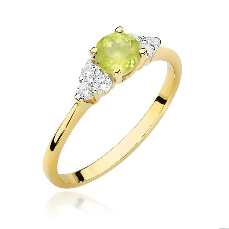 Pierścionek W451 Oliwin 0,60ct żółte złoto