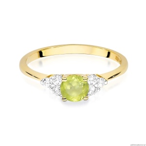 Pierścionek W451 Oliwin 0,60ct żółte złoto