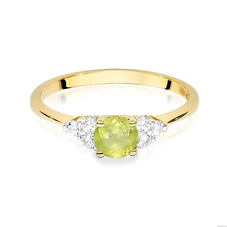 Pierścionek W451 Oliwin 0,60ct żółte złoto