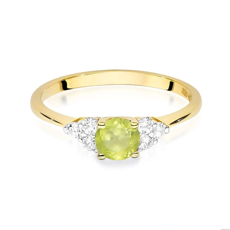 Pierścionek W451 Oliwin 0,60ct żółte złoto