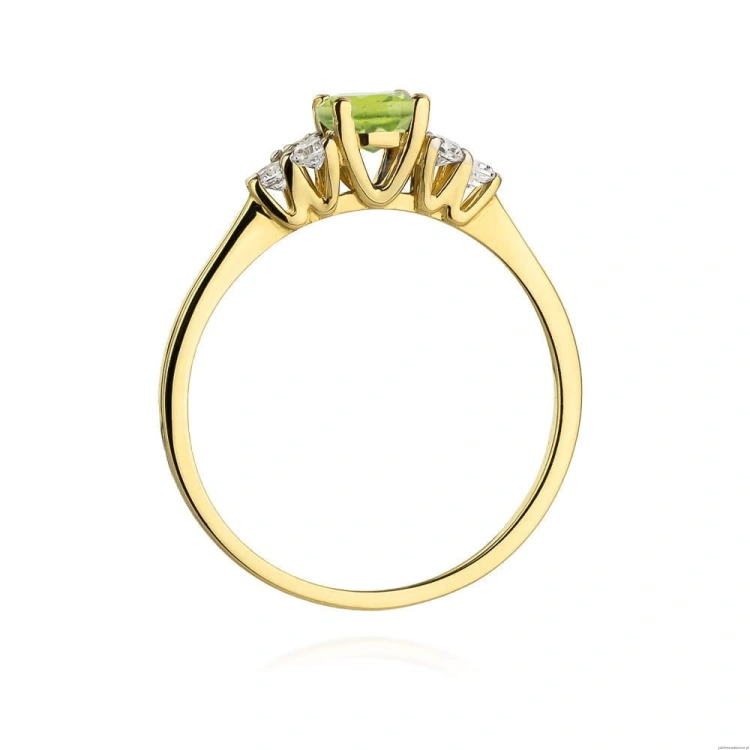 Pierścionek W451 Oliwin 0,60ct żółte złoto