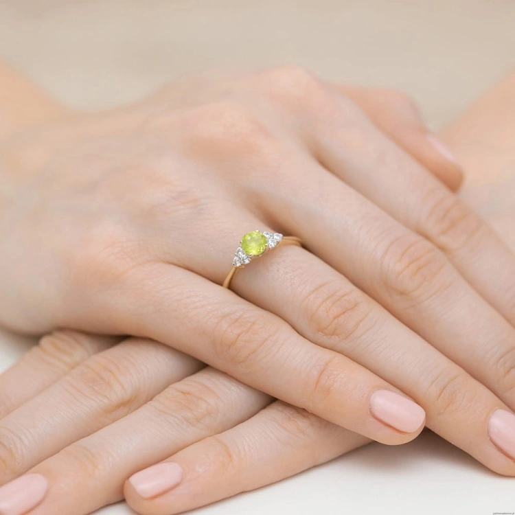 Pierścionek W451 Oliwin 0,60ct żółte złoto