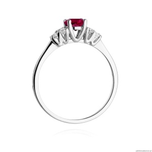 Pierścionek W451 Rodolit 0,60ct białe złoto
