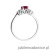 Pierścionek W451 Rodolit 0,60ct białe złoto