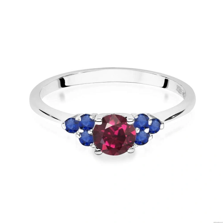 Pierścionek W451 Rodolit 0,60ct białe złoto
