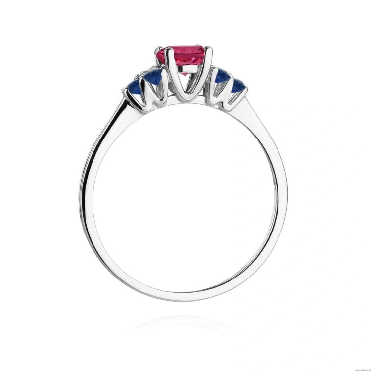 Pierścionek W451 Rodolit 0,60ct białe złoto