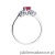 Pierścionek W451 Rodolit 0,60ct białe złoto