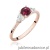 Pierścionek W451 Rodolit 0,60ct różowe złoto
