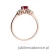 Pierścionek W451 Rodolit 0,60ct różowe złoto