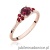 Pierścionek W451 Rodolit 0,60ct różowe złoto