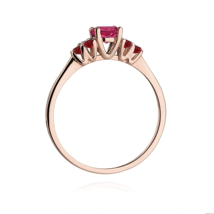 Pierścionek W451 Rodolit 0,60ct różowe złoto
