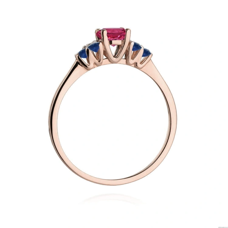 Pierścionek W451 Rodolit 0,60ct różowe złoto