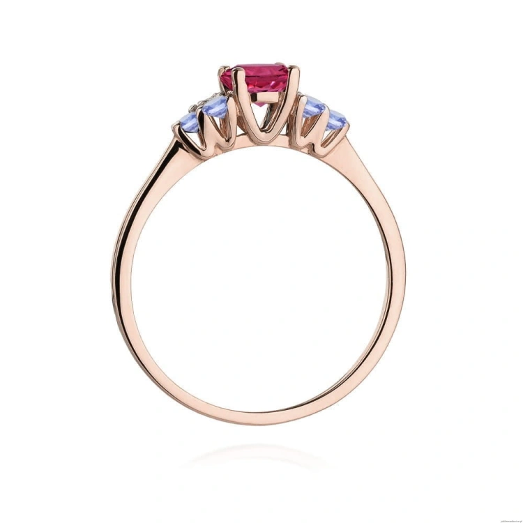 Pierścionek W451 Rodolit 0,60ct różowe złoto