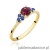 Pierścionek W451 Rodolit 0,60ct żółte złoto