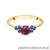 Pierścionek W451 Rodolit 0,60ct żółte złoto
