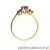 Pierścionek W451 Rodolit 0,60ct żółte złoto