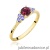 Pierścionek W451 Rodolit 0,60ct żółte złoto