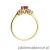 Pierścionek W451 Rodolit 0,60ct żółte złoto