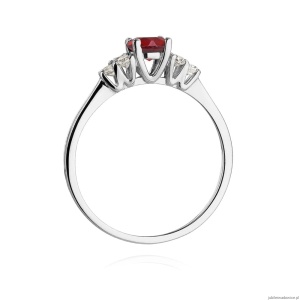 Pierścionek W451 Rubin 0,60ct białe złoto
