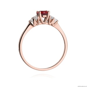 Pierścionek W451 Rubin 0,60ct różowe złoto