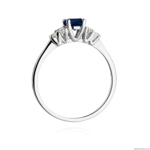 Pierścionek W451 Szafir 0,50ct białe złoto