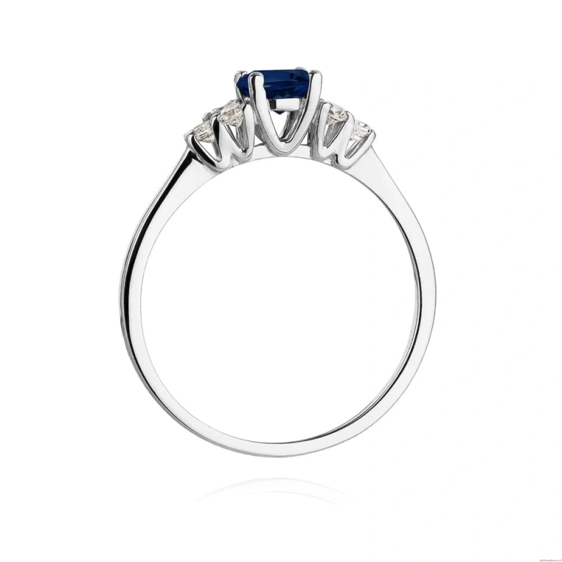 Pierścionek W451 Szafir 0,50ct białe złoto