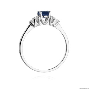 Pierścionek W451 Szafir 0,50ct białe złoto