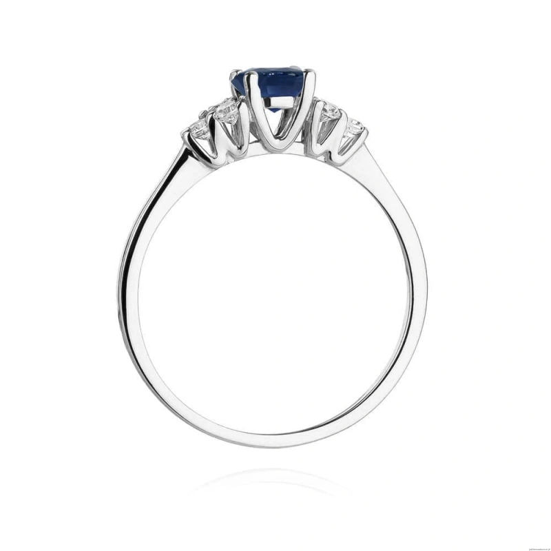 Pierścionek W451 Szafir 0,50ct białe złoto