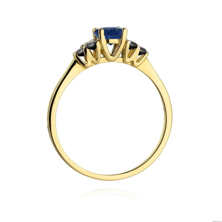 Pierścionek W451 Szafir 0,50ct żółte złoto