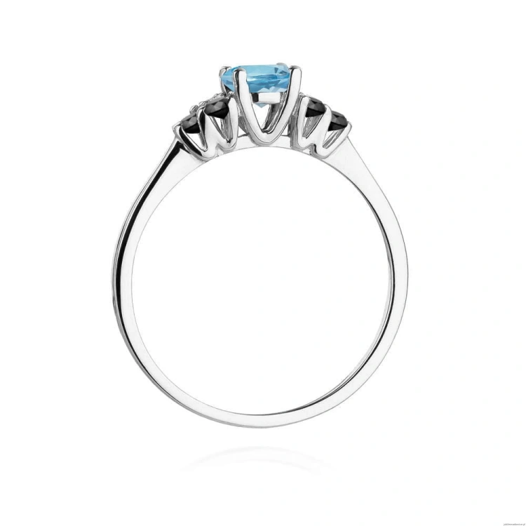 Pierścionek W451 Topaz 0,50ct białe złoto