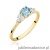 Pierścionek W451 Topaz 0,50ct żółte złoto