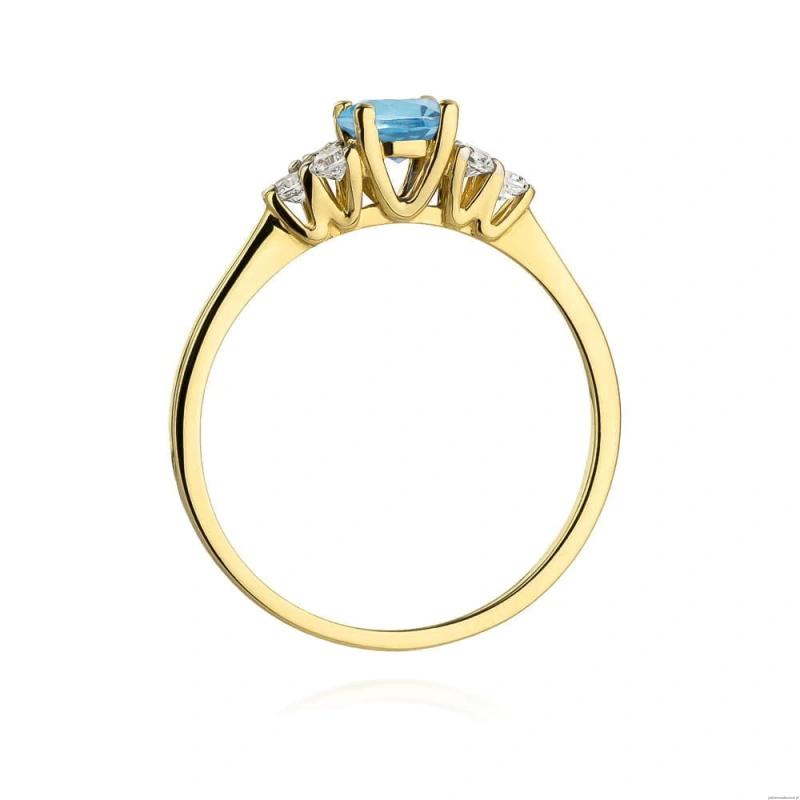 Pierścionek W451 Topaz 0,50ct żółte złoto