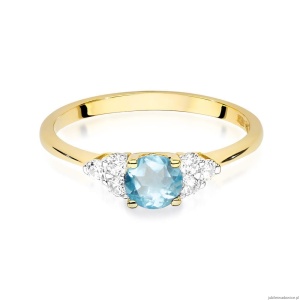 Pierścionek W451 Topaz 0,50ct żółte złoto