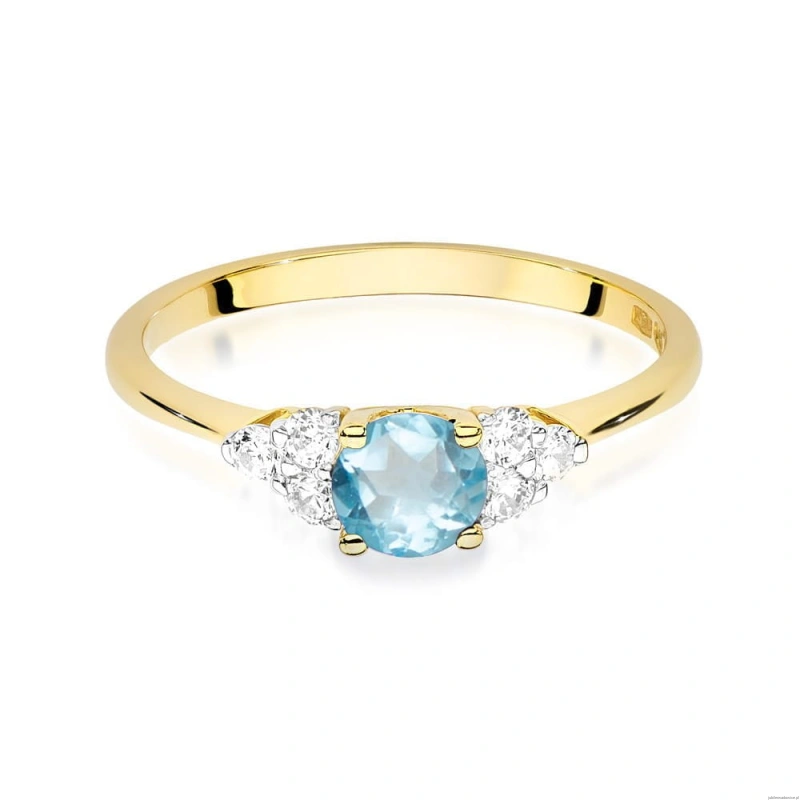 Pierścionek W451 Topaz 0,50ct żółte złoto