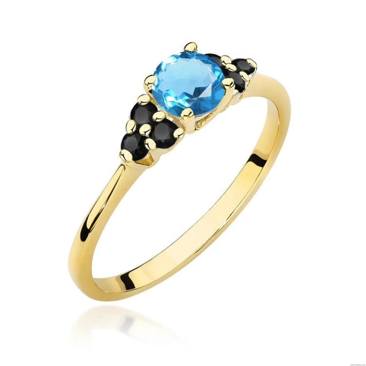 Pierścionek W451 Topaz 0,50ct żółte złoto