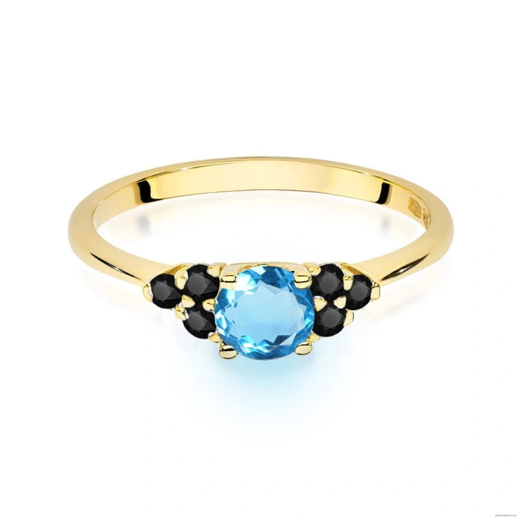 Pierścionek W451 Topaz 0,50ct żółte złoto