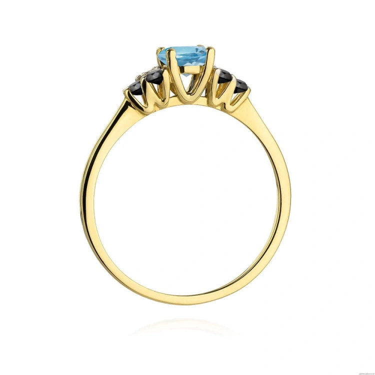 Pierścionek W451 Topaz 0,50ct żółte złoto